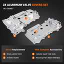 3.5L V6 Aluminum Valve Covers Compatible with 2007-2016 Toyota Sienna 2007-2017 Camry 2008-2016 Highlander Replace# 11201-0P020 11202-0P020