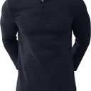 NITAGUT Men's Henley Shirts Long Sleeve Button T-Shirt Fashion Casual Pullover Shirt (M)
