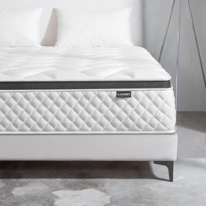 King Mattress,12 Inch King Size Mattress in a Box,Gel Memory Foam and Innerspring Hybrid Mattresses with Individual Pocket Spring for Motion Isolation,Pressure Relief,Medium Firm Feel