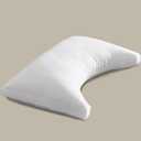 ACCURATEX Side Sleeper Pillow for Side and Back Sleepers-100% Cotton Cover Filled with Down Alternative,King Bed Pillows for Shoulder,Neck & Head Support,Adjustable Shredded Memory Foam Pillow (Crescent White)