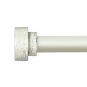 White Curtain Rods for Windows 28 to 48 Inch(2.3-4ft), 1 Inch Diameter Heavy Duty Curtain Rods, Adjustable Curtain Rod, Modern Decorative Drapery Rods, Telescoping Window Curtains Rod 18-45", Antique White