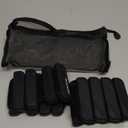 Ankle Weights Set of 2 (1 lb Each) for Women Men Adjustable Wrist Bracelet for Home Gym Weighted Bangles Wristbands Leg Arm Weights for Walking Swimming Running Pilates Yoga Gym (Black)