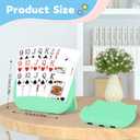 Wkchxd 4 PCS Card Holders for Playing Cards, Playing Card Holder for Kids Adults Arthritis Little Hands,3 Layers Stand Foldable Card Holder for Card Games Parties Travel Family Game Night (Green)