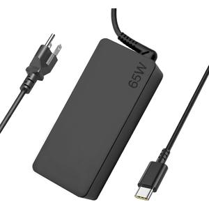 USB-C 65W 45W AC Replacement Charger fit for Lenovo ThinkPad T480 T490 T580 ADLX65YDC2A ADLX65YLC2D ADLX65YDC3A ADLX65YDC2D chromebook 2nd Gen S330 65W Laptop Power Supply Adapter Cord