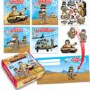 Kangaroo 28 Pack Military Bulk Valentines Day Cards for Kids School Classroom - Includes Envelopes & Stickers, Military Themed Valentines for Class Exchange Card, Valentine Party Favors Gifts for Kids