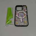 MOSNOVO Magnetic Case for iPhone 15 Pro, 10ft Military-Grade Protection, Compatible with Magsafe, Shockproof Phone Case for iPhone 15 Pro - Floral Garden - Clear Black