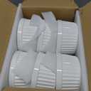 LE TAUCI Ramekins 12 OZ Oven Safe, Ceramic Souffle Dishes for Oven, Custard Cups, Creme Brulee Dishes, Porcelain Large Ramekins, Pudding Ramiken, Dipping Sauces, Set of 6, White