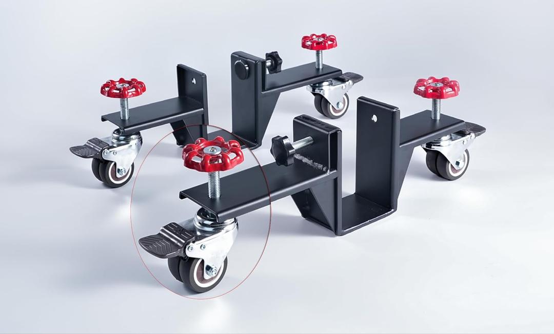 Two heavy-duty door installation tools. A professional series door installation hardware tool kit. A transport cart for pre-hung doors, fireproof doors and drywall with a thickness range of 0 to 3.2.