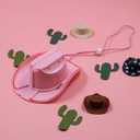 Drinking Buddies NPW Mini Light Up Cowboy Hat  Fun Party Accessory with 3 Light Modes for Kids and Adults, Adjustable Drawstring, Perfect for Festivals, Parties, and Celebrations