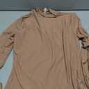 Laughido Women's Mock Neck Long Sleeve Slim Fit Double Lined T-Shirt Casual Basic Crop Tops 2025 Fall Clothes (Medium, Coffee)