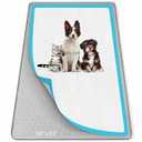 Bartuke Pee Pad Holder for Dogs, 50" x 35" Silicone Pee Tray Mat Leak-Proof, High Edge, No Spill Pet Pad Holder for Puppy, Cat, Rabbit, Training Pads for Floor Protection, No Pee Pads (Light Grey)
