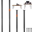 VEVOR Adjustable Table Legs, 24-40 in Round Steel Furniture Legs, 1200 lbs Max Load Heavy Duty, Quick Installation, Ideal for Home Office Desk DIY, Coffee Dinner Bar Tables, Workbenches, 4 PCS, Black, 3.3 x 3.3 x in