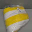 LULUHOME Large Oversized Beach Towel - Big Cotton 36 x 70 Inch Striped Pool Towel, Large Cabana Soft Swimming Towel for Adult Men Women,Yellow