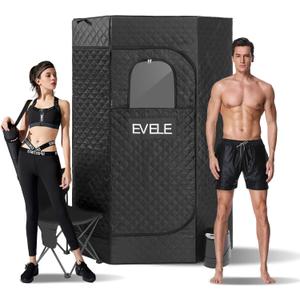 3.0L 1500W Output 1-2 Person Portable Sauna Tent Full Body Size with Steamer, Personal at Home Steam Sauna SPA for Indoor Outdoor Backyard, Hot Wet Sauna Bath Room Box