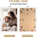 16x24 Picture Frame Set of 3, Distressed White Wood Grain 16x24 Frames for Horizontal and Vertical Wall Mounting (3 pack,White)