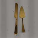 2Pcs Wedding Cake Knife and Server Set, Premium Cake Cutter includes 10.63" Cake Knife and 9.25" Pie Server, Stainless Steel Cake cutting set for Wedding, Birthday, Anniversary, Gold