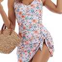 Aidonger One Piece Swim Dress Swimsuits for Women Tummy Control Swimdress Skirt Bathing Suit L