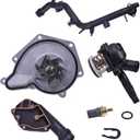 Engine Cooling System Kit compatible with Audi A4 Quattro 2009, A5 Quattro 2008-2010, Q5 2009-2012 Replace 06E121045J 06a919501A 06E121168B 032121142 06E121018G