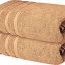 Infinitee Xclusives 100% Cotton Luxury Bath Towels Set of 2 (27x54 Inches), Soft, Absorbent, Quick Dry, Perfect Towels for Bathroom, Gym, Spa & Hotel |Cosmic Sand|