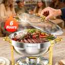 WARMOUNTS Chafing Dishes for Buffet, Food Warmers with Glass Lid, 4 Pack