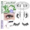 BEYELIAN Magnetic Eyelashes with Applicator Kit All-In-One Box, Upgrade Fuller Soft Magnetic Lashes with Fixer, Reusable, No Glue Needed False Eyelashes HX06 (Lightweight & Comfortable)