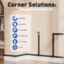Delamu Cord Hider, 142in Cable Hider, Cord Covers for 2-3 Wires on Wall, Wire Covers for Cords, Wire Hiders for TV on Wall, Easier Setup Cable Cover Cable Management, W0.94 H0.47in, Black