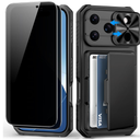 BXYJY for iPhone 17 Pro Case Wallet，2 Privacy Screen Protectors, Card Holder (45 Cards), Slide Camera Cover, Military Grade Drop Prortection, Heavy Duty Men Women Phone Case for iPhone 17 Pro, Black