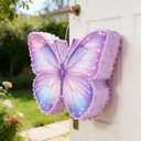 Butterfly Piñata - Purple Butterfly Piñata with Stick, Blindfold and Confetti for Butterfly Themed Birthday Party Game Supplies Decorations (16”x12”x3”)