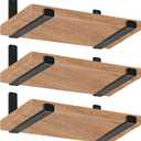 12 inch Shelf Brackets for DIY Floating Shelf, 1/5 inch Thick Heavy Duty Floating Shelf Bracket, Fit for Home, Kitchen, Bathroom, Garage, Living Room, 6-Pack Black, 11.25” x 6” x 1.5”