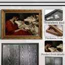 Large Framed Women and Wolves Dark Romantic Girl Wolf Canvas Wall Art, 36"L x 24"W