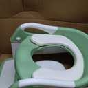 3-in-1 Potty Training Seat & Training Toilet & Potty Chair, Height AdjustableToddler Toilet Seat for Kids, Foldable Potty Training Toilet with Splash Guard & Anti-Slip Steps (Green)