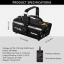 Fog Machine with 8 LED Lights, 700 Watts Smoke Machine with Wireless Remote, Manual Control, Auto Mode-Perfect for Halloween Party Wedding Stage