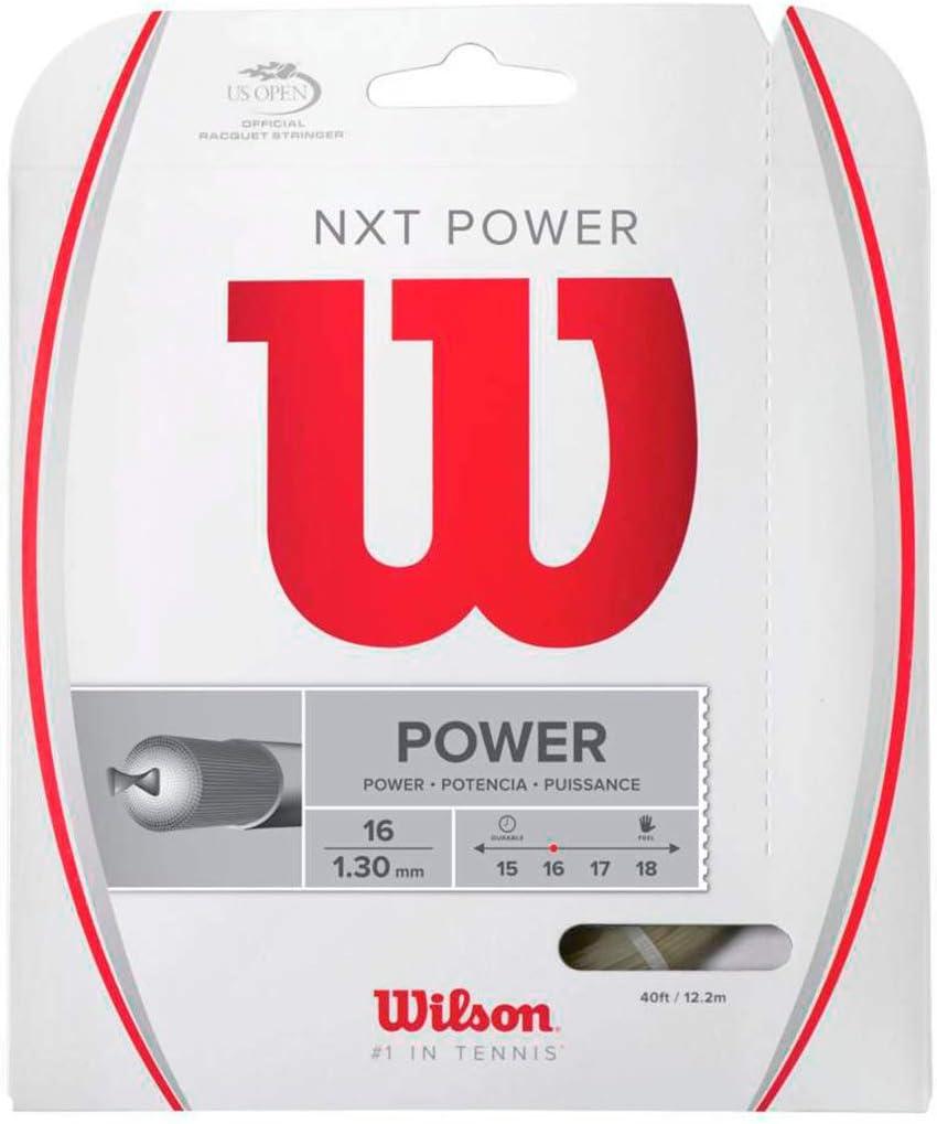WILSON NXT Tennis String - Set and 200m Reel (16, White)