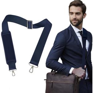 2 x Universal Shoulder Strap - 57 inch Adjustable Bag Strap Replacement Non-Slip Crossbody Purse Strap with Metal Swivel Hooks for Laptop Shoulder Bag Messenger Bag Crossbody Bag Navy Blue