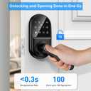 Smart keypad Door Lock with HandleFingerprint Keyless Entry Digital Lock with Built-in doorbell for Front Door,Bedroom,biometric Door knob, APP Control