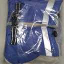 AOFITEE Dog Coat, Warm Winter Jacket for Medium Dogs, Reflective Turtleneck With Built-in Harness, Waterproof Windproof Pet Fleece Vest Puffer, Blue M