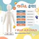 DoubleFill 1 Pc Kids Mannequins 1 Year Old Baby Mannequin Foam Toddler Torso for Child Dress Form Detachable Full Body Manikin with Removable Head, 30.7 Inches in Height