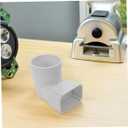 Veemoon Plastic Drain Pipe Adapter for Rain Gutter Downspout 2-Pack Square to Round Downspout Connector for Residential and Villa Water Drainage Easy Installation Weather Resistant