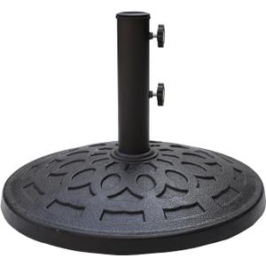 C-Hopetree 42 lb Heavy Duty Round Patio Base Stand for Outdoor Market Table Umbrella, Black