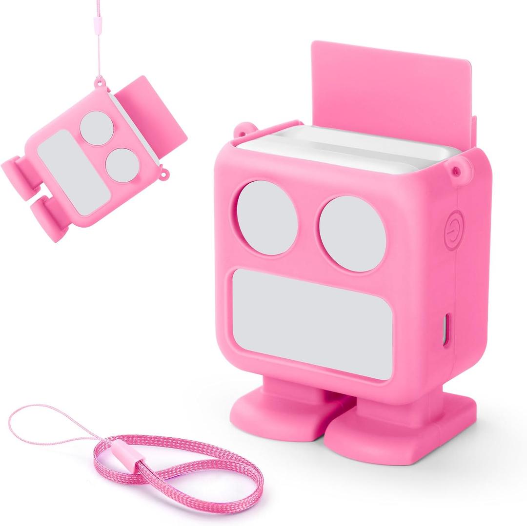 Anti-Slip Silicone Jacket Compatible with Yoto Mini (2024 Edition) Audio Player, Skin Cover Protective Sleeve for Music Players (Pink)