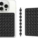 Double Sided Silicone Suction Phone Holder Mount, Silicon Accessory for iPhone and Android, Hands-Free Mirror Shower Phone Holder, TikTok Videos and Selfies (Black+White)