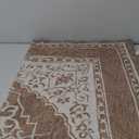 Bedsure 8x10 Area Rugs for Living Room, Machine Washable Rugs, Non-Slip Backing, Non-Shedding, Vintage Low Pile Easy Care Throw Carpet for Bedroom Dining Room, Brown