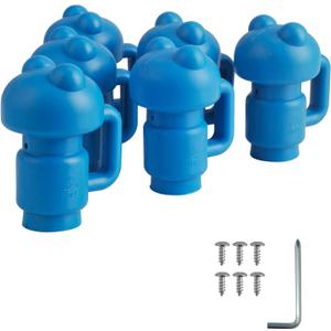 1.26" Diameter Trampoline Enclosure Pole Cap for Net Hook, 6 Pieces, Blue, Only Fit in 32mm(1.26in) Diameter Trampoline Pole