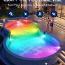POOLHOUR Solar Pool Lights for Inground Pools Only, Waterproof LED Underwater Submersible Light with Remote & Timer, 10-Color RGB 4-Mode Poolside Solar Lights, 1 Pack