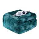 Westinghouse Electric Throw Blanket, Faux Fur Heated Blanket with 6 Heating Levels & 2-10 Hours Auto Off, Soft Cozy Sherpa Heated Blanket Washable Blanket (50" x 60" Throw Size, Green)