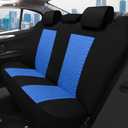 Pariitadin Car Seat Covers Full Set, Washable and Breathable Premium Cloth Automotive Vehicle Seat Cover for Car Interior, Universal Fit for Most Cars, Sedan, Truck, SUV(Black/Blue)