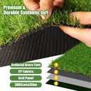 Heyroll Realistic Artificial Turf Grass, 4 FT X 6 FT Artificial Synthetic Fake Grass, 20MM Green Turf Rug Pet Dogs Lawn Mat with Drainage Holes for Indoor Outdoor Patio Garden Landscape/Custom Size