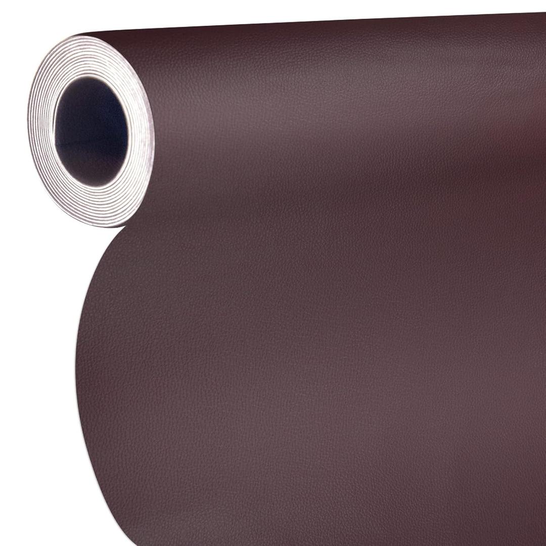 Leather Repair Patch 36X79 inch Large Self-Adhesive Leather Repair Tape, Reupholster Leather Patches for Furniture Couch Chairs Car Seat (Red Brown, 36x79 inch)