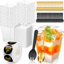 81 Pcs 5oz Clear Plastic Dessert Cups with Lids & Spoons  BPA-F-ree Mini Parfait