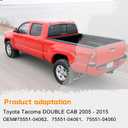 Roof Drip Molding Weatherstrip Compatible with 2005-2015 Toyota Tacoma Double Cab, Car Roof Moulding Trim Seal Kits Left & Right Side, OEM Replace# 75551-04062, 75551-04061, 75551-04060 (2Pcs/Set)